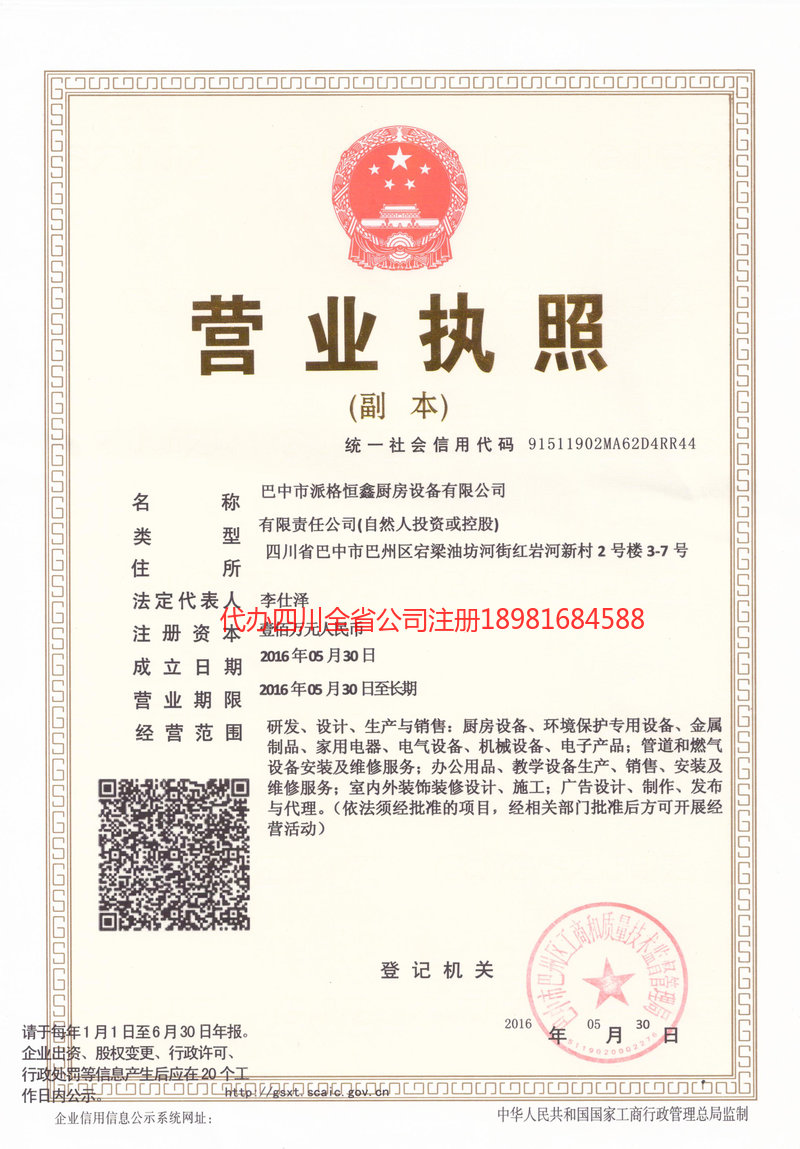 常德常德派格恒鑫厨房设备有限公司